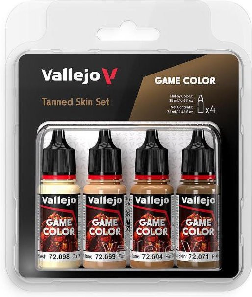 Vallejo Farb-Set Gebräunte Haut, Bunt / Mehrfarbig, 4 x 18 ml - Bild 1