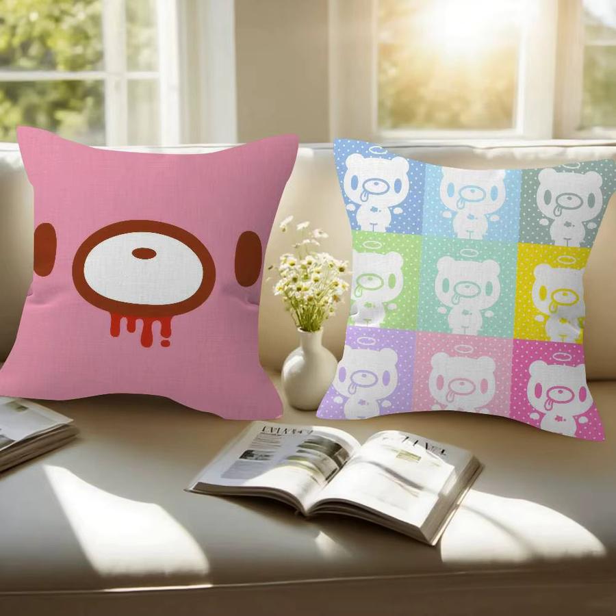 Cartoon Gloomy Bear Kissenbezug quadratisch 30 x 30 cm - Bild 2