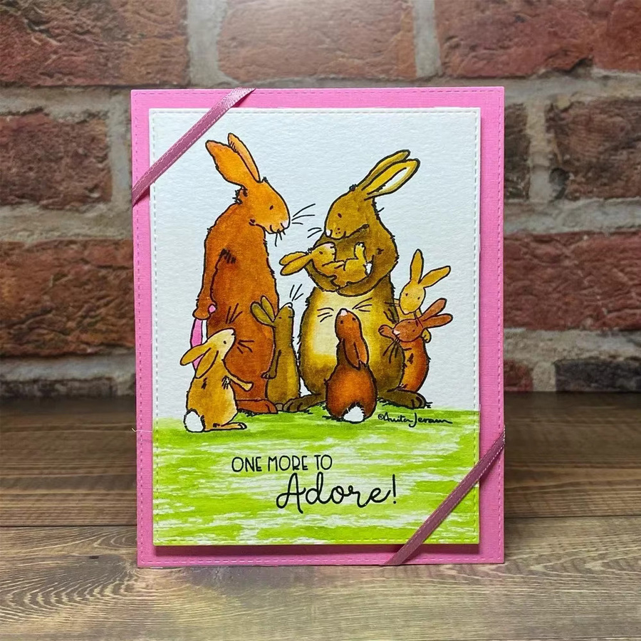 Stempel und Stanzformen Set für DIY Scrapbooking und Kartenherstellung mit Ostermotiv, Eiscreme und niedlichen Tieren wie Mäusen, Hunden und Katzen in Multicolour - Bild 3