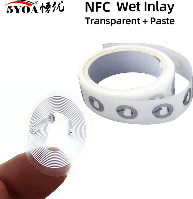 5YOA NFC Aufkleber Transparent Ntag213 Ntag215 Ntag216 ISO14443A 13,56MHz kompatible Etiketten - Bild 1
