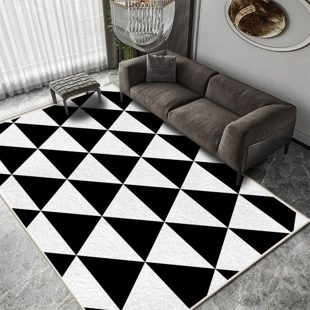 Schmutzabweisender Wohnzimmer Teppich Nordwind Sand aus Crystal Velvet in Schwarz, B/T: 60 x 40 cm - Bild 1