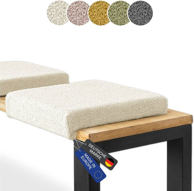 Klemmkissen Lycce in Beige mit Boucle-Struktur, rechteckig - Bild 1