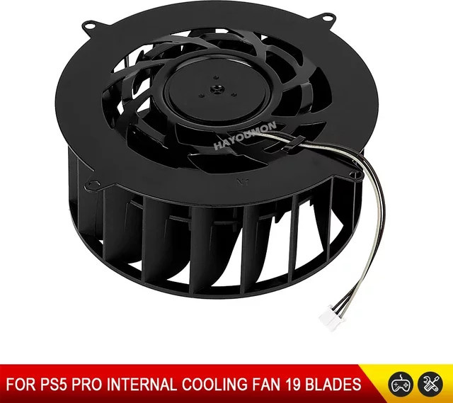 Sony Ersatz-Innenlüfter für PlayStation 5 Pro CFI-70XX CFI-7000 CFI-7021, 19-Blatt-CPU-Kühler in Schwarz - Bild 1
