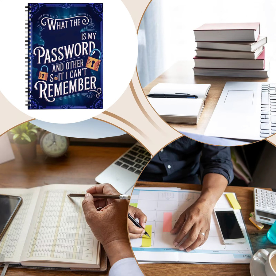 A5 Passwortbuch und Organisator für Internetkonten und Website-Anmeldungen in Multicolour mit linierten Seiten - Bild 6