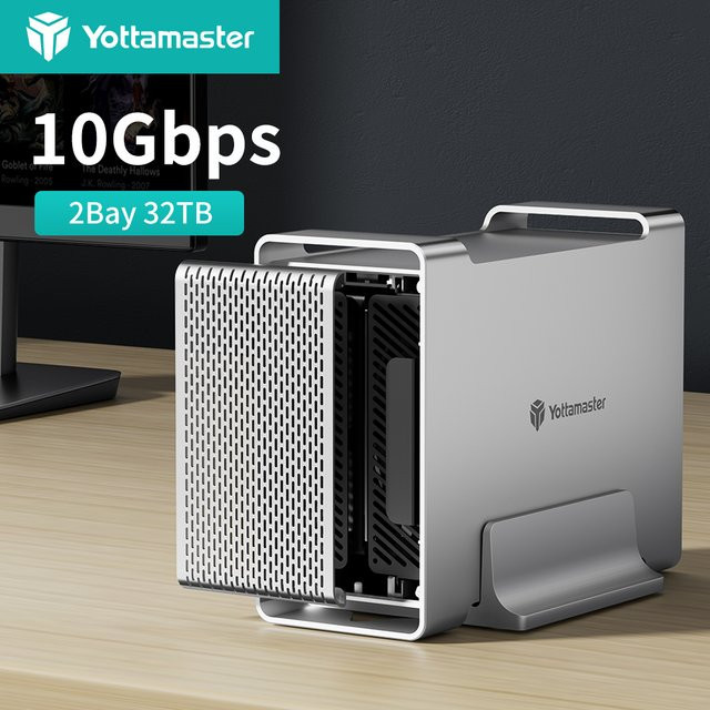 Yottamaster HOT 2,5 Zoll Festplattengehäuse für HDD und SSD mit SATA 3.0 und USB 3.1 Gen2 10 Gbit/s in Silber - Bild 1