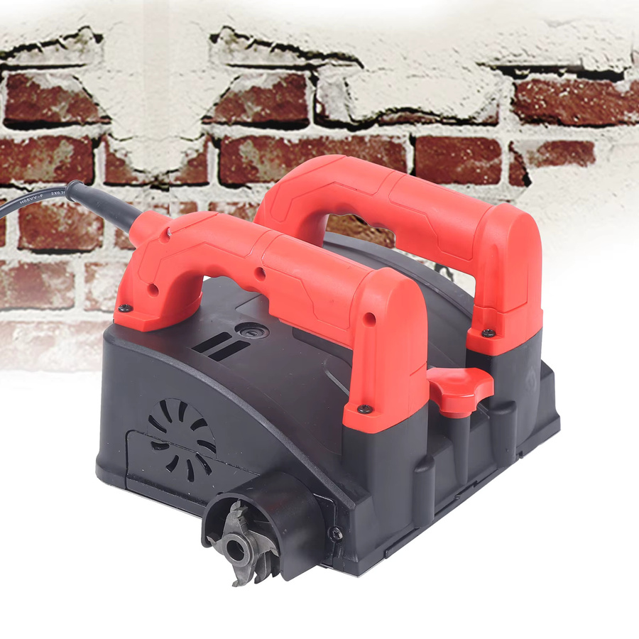 CNCEST Elektrischer Wandhobel 1200 W in Rot mit 16 cm Hobelbreite für Beton und Renovierungsarbeiten - Bild 3