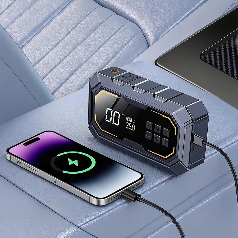 Vyvylabs Auto-Starthilfe mit 1000A Spitzenstrom und 150PSI Luftkompressor-Pumpe, Tragbarer Batterie-Booster und Powerbank mit LED-Licht für Auto und SUV - Bild 5