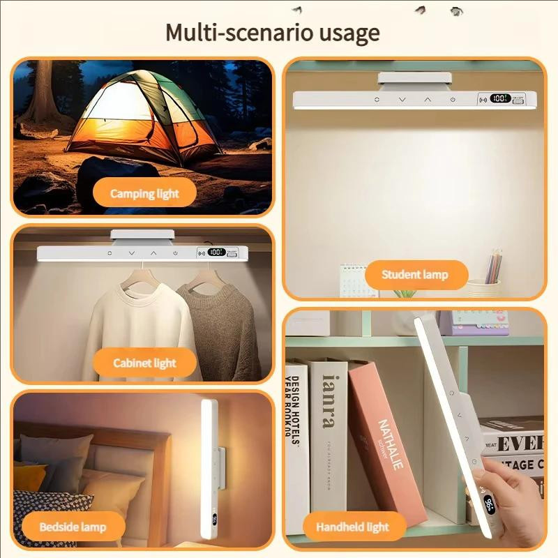 YJMP Super Lighting Intelligente LED Touch Tischlampe mit Fernbedienung, Magnetische Wiederaufladbare Schreibtischlampe mit 2000mAh Akku, Bunt, ideal für Schreibtisch, Schrank, Nachttisch oder Spiegel - Bild 2