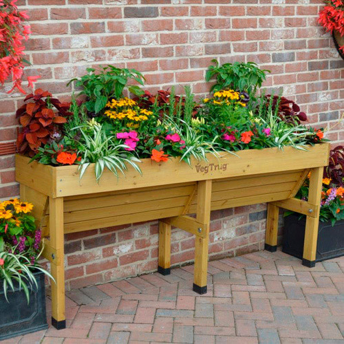 VegTrug Hochbeet Wallhugger aus Zeder in Natur, B/T/H: 183 x 46 x 80 cm - Bild 3