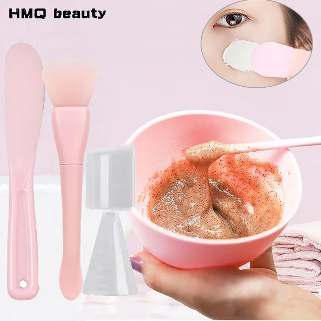 HMQ beauty Gesichtsmaske Rührschüssel Kit mit Applikator Pinsel, 4 Stück - Bild 1
