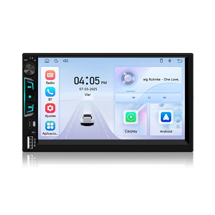 Junsun 2 Din Carplay FM Autoradio mit Bluetooth in Schwarz - Bild 2