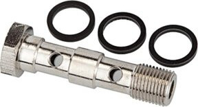 Riegler Hohlschraube zweifach G 1/8 aus vernickeltem Messing in Silber - Bild 1