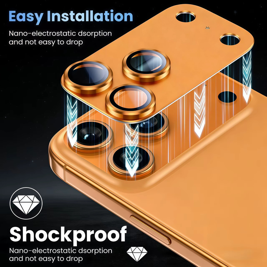 DYM Metall-Hartglas Rückkamera-Schutzfolie für iPhone 17 Pro Max in Blau - Bild 2