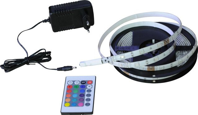 Mömax LED-Strip Karl RGB Multicolour mit Fernbedienung, selbstklebend und kürzbar, 500 cm - Bild 1