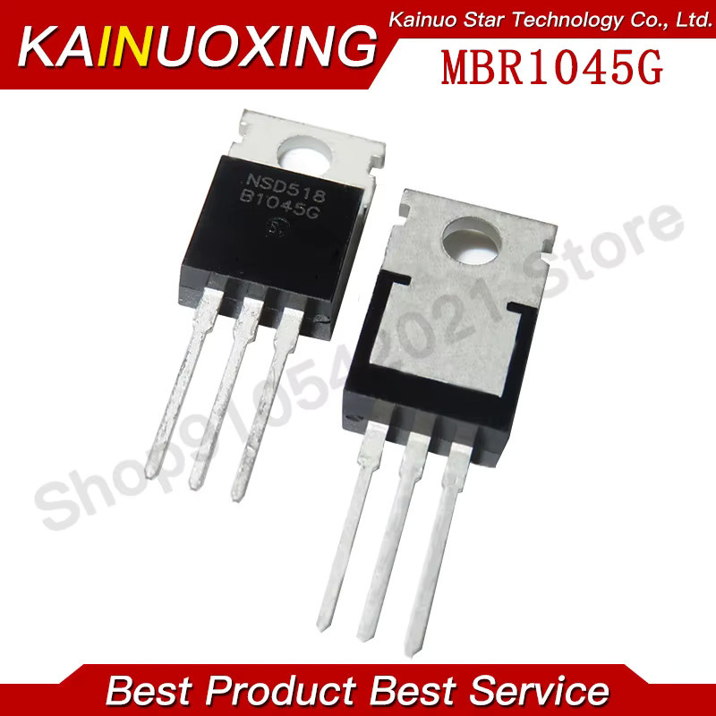 10 Stück KAINUOXING Hochstrom-Schottky-Gleichrichterdiode MBR1045G MBR1645G MBR2045CT MBR3045CT TO-220 in Schwarz - Bild 1