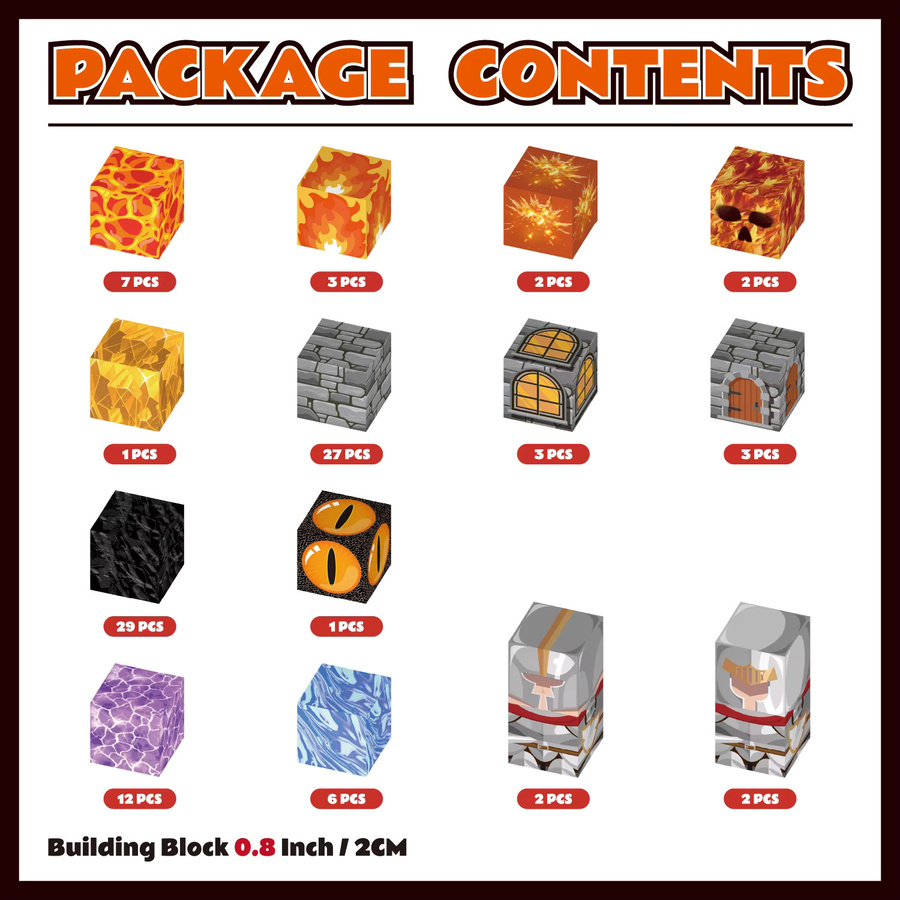 HUATEC Lava-Bausteine-Set, Minecraft, Bauspielzeug, ab 3 Jahre - Bild 3