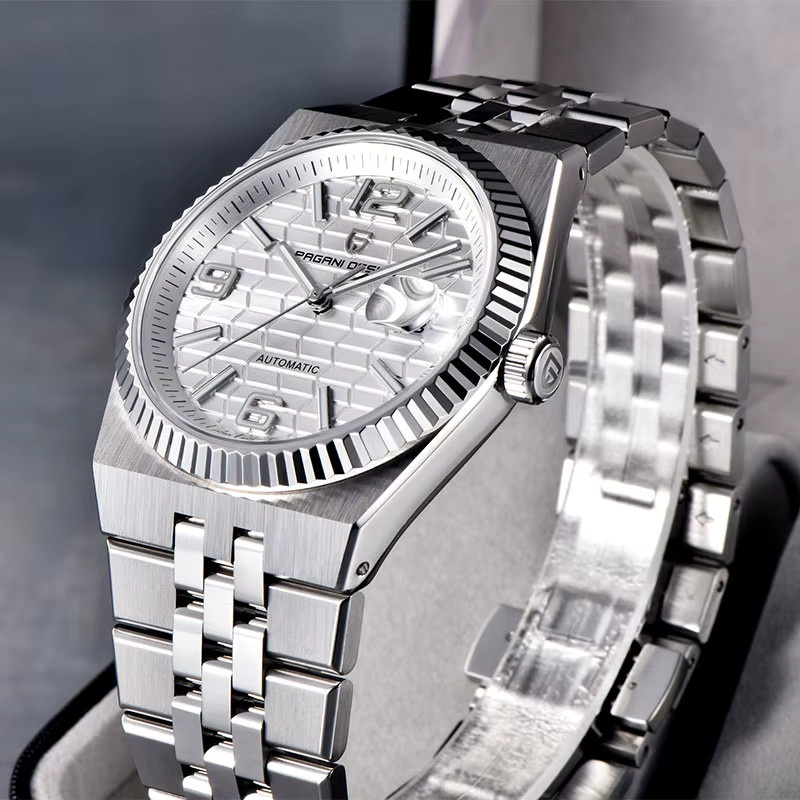 PAGANI DESIGN Armbanduhr Automatik, Edelstahl, Silber, Herren - Bild 2