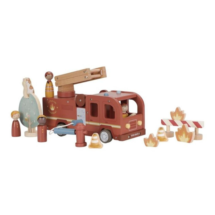 Little Dutch Holz-Feuerwehrauto, Holz, ab 2 Jahre - Bild 1
