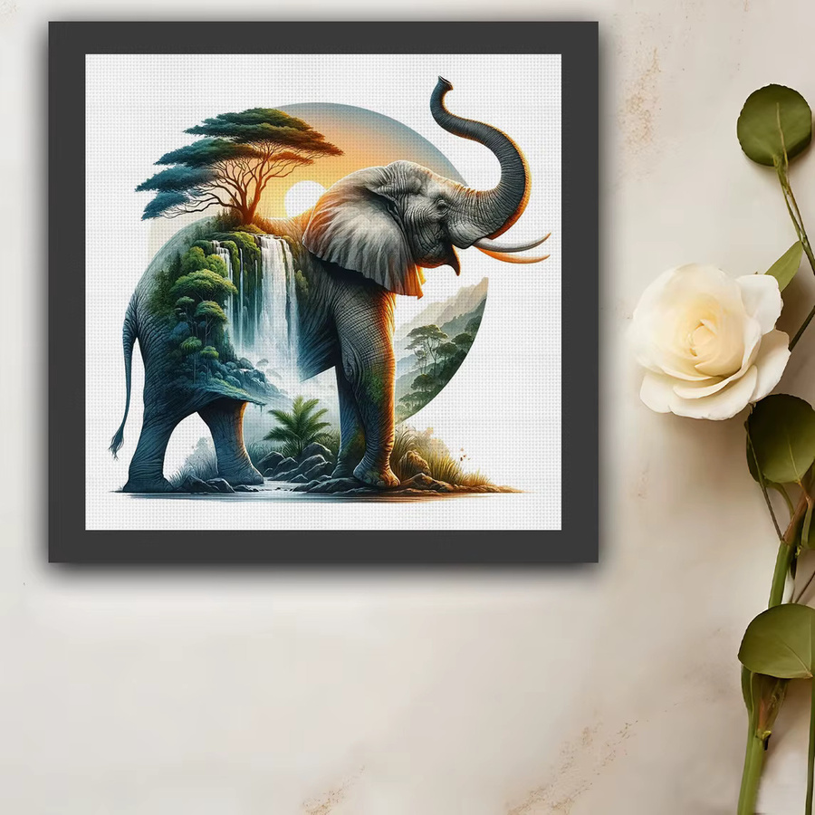 Nature's Giant Kreuzstich-Set zum Selbermachen, 11CT Stickerei in Multicolour, B/H: 36 x 36 cm - Bild 5