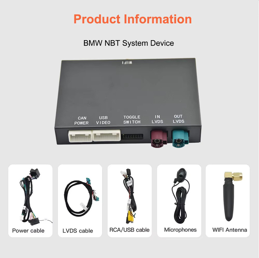 Bonroad Wireless CarPlay und Android Auto Decoder für BMW NBT CIC EVO Systeme, Farbe: Schwarz - Bild 3