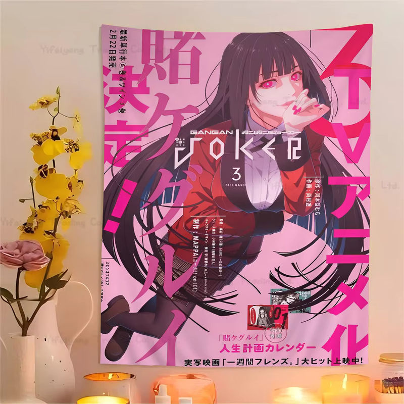 Kakegurui Jabami Yumeko Wandteppich Kunst Wandbehang für dein Zimmer und Home Decor - Bild 6