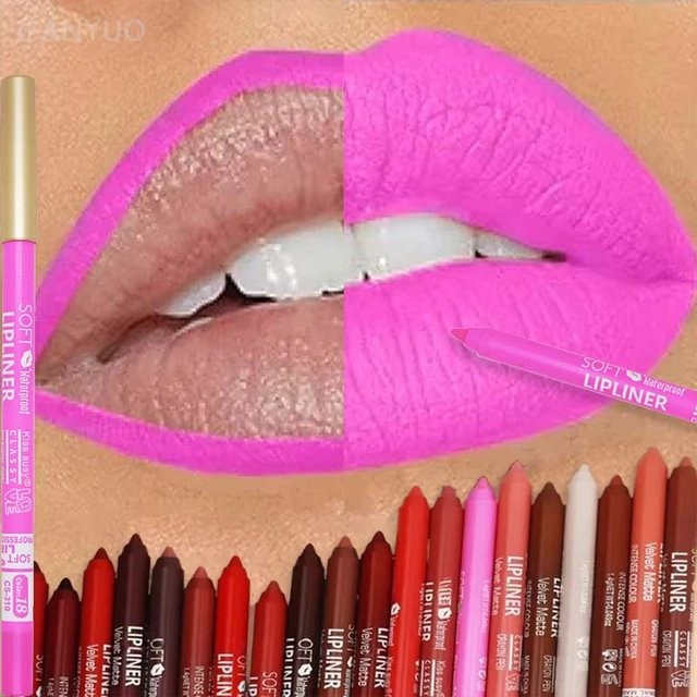 Lipliner-Stift, violett, matt, wasserfest - Bild 1
