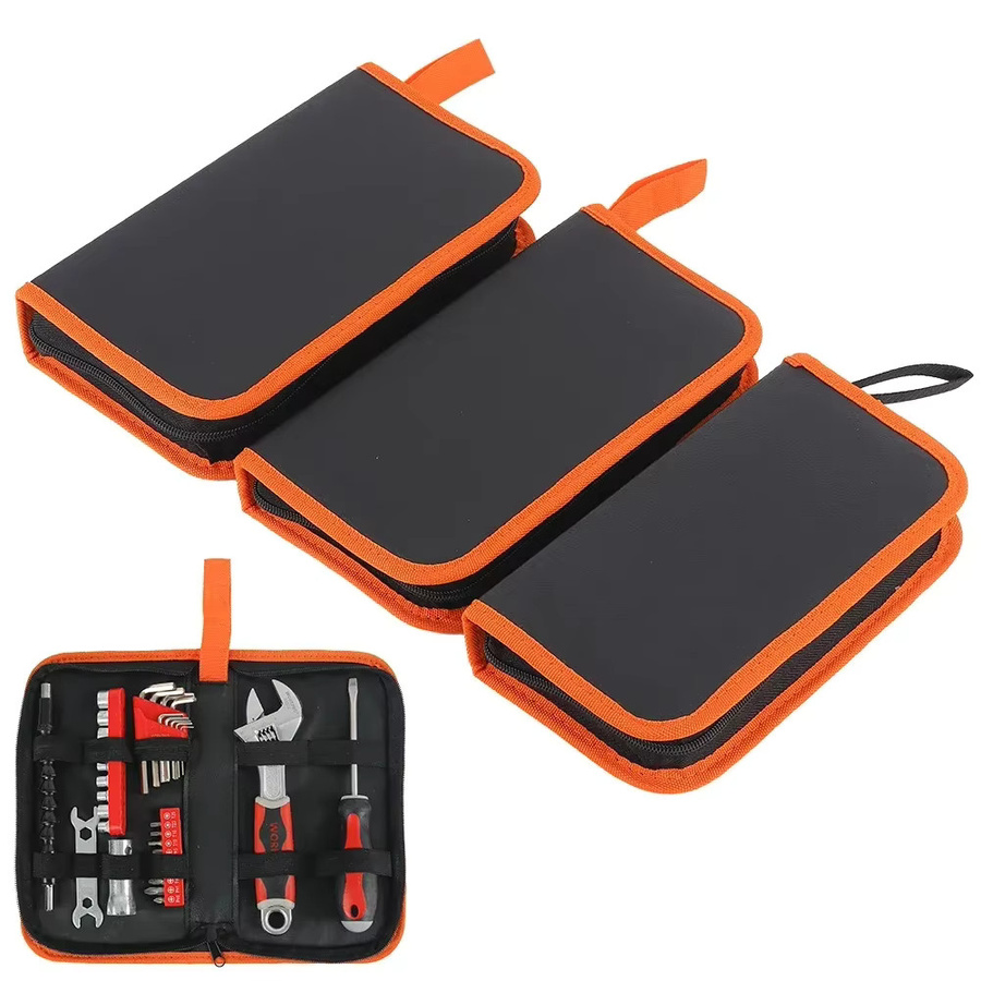 Multifunktionale Oxford Leinwand Werkzeugtasche in Orange für Hardware, Schrauben und Lötkolben, B/T/H: 24,0 x 10,5 cm - Bild 2