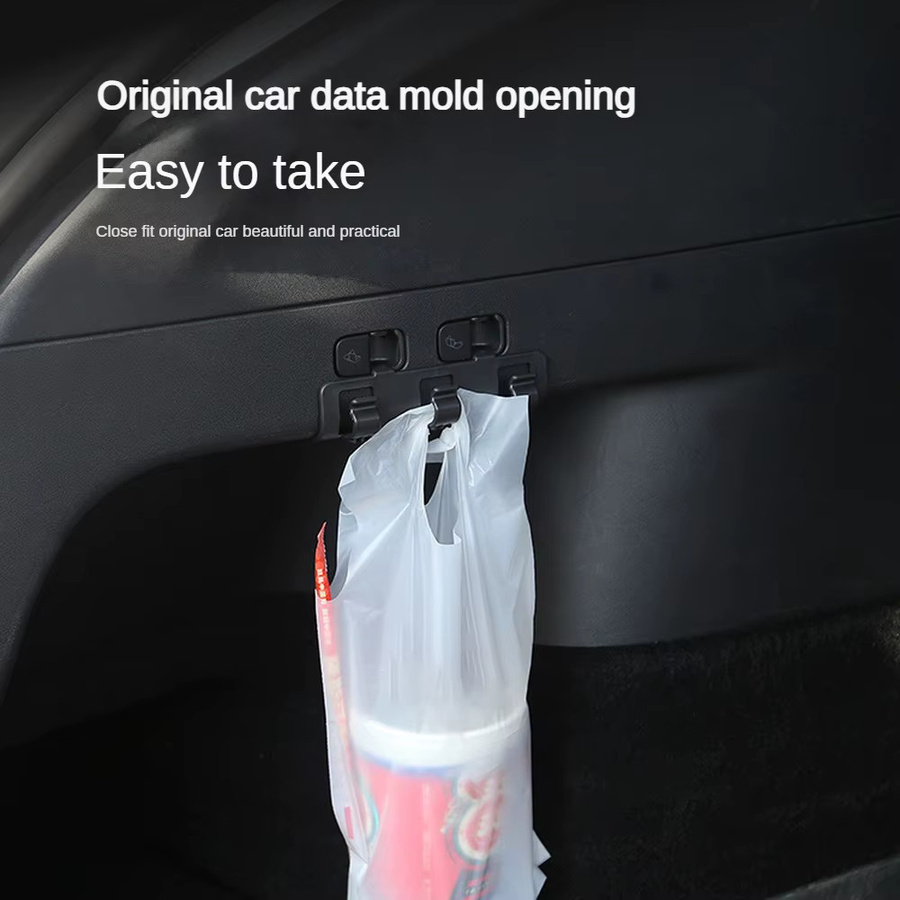Beworth Haken für Tesla Modell Y 2024 zur Aufbewahrung von Taschen und Regenschirmen, Schwarz - Bild 2