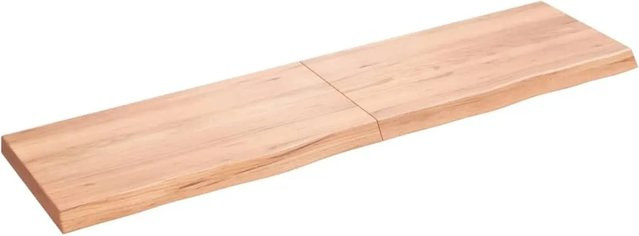 vidaXL Waschtischplatte aus Eichenholz in Braun, B/T/H: 120 x 30 x 4 cm - Bild 1