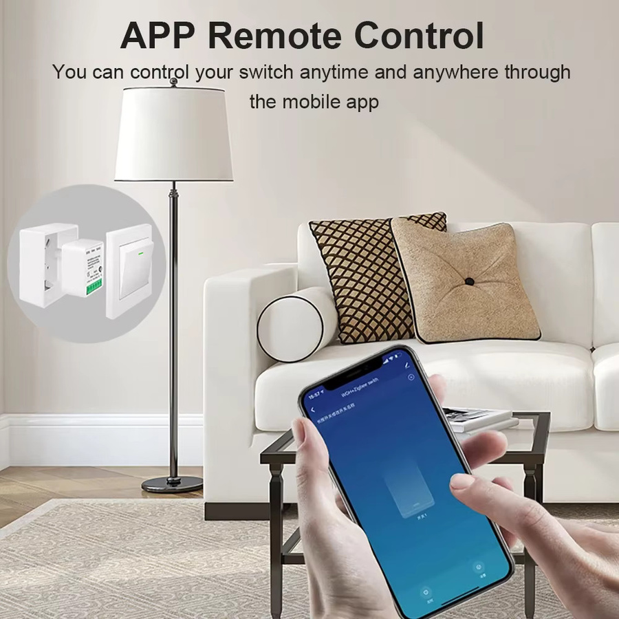 Coolo Zigbee Smart Switch Breaker Mini Relais-Automatisierungsmodul 16A, Weiß, kompatibel mit Tuya Smart Life, Amazon Alexa und Google Assistant - Bild 4