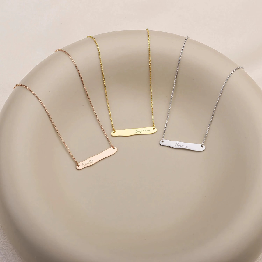 BAUTOBVC Halskette Edelstahl, personalisiert, Unisex - Bild 2