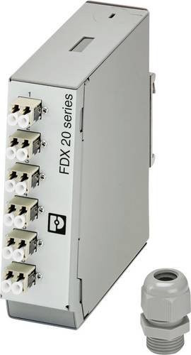 Phoenix Contact FOC-FDX20-PP-LCD6-OM4-PT9 LWL-Spleißbox in Grau für Ethernet/LAN - Bild 1
