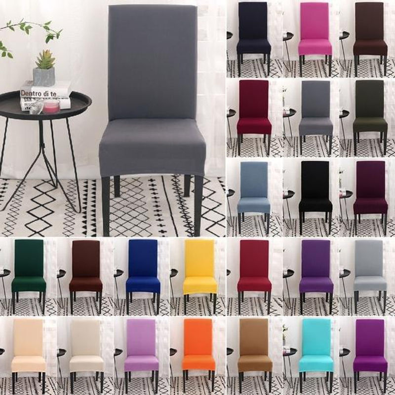 6er-Set GoModern Stuhlbezüge aus elastischem Spandex in Kaffeebraun für Esszimmer und Bankette - Bild 5
