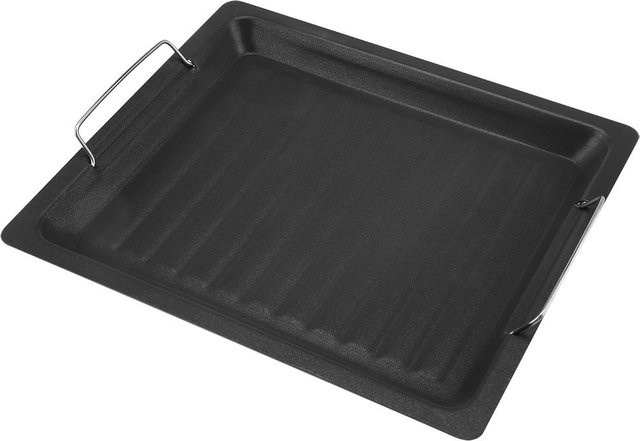 CosyHome Edelstahl Grillpfanne mit Antihaftbeschichtung in Schwarz, Backofenfest - Bild 1