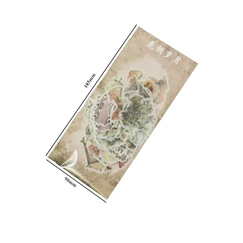 YCDBTH A Past Event Aufkleber Set mit 60 Stück in 4 Designs, Vintage Collage Sticker für dein Tagebuch in Beige und Multicolour - Bild 2
