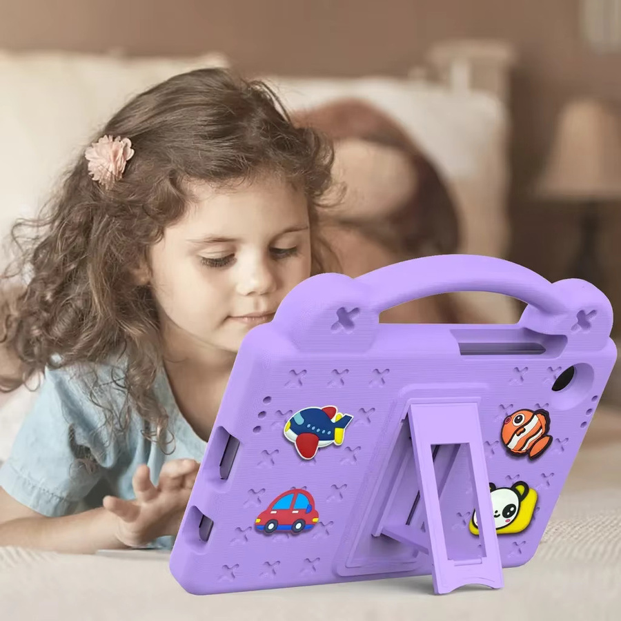 Kinder EVA Schutzhülle für Samsung Galaxy Tab A11 Plus, A9 Plus 11/8,7 Zoll, S11, S10 Lite 11 Zoll und S10 FE 10,9 Zoll in Grün und Lila - Bild 2