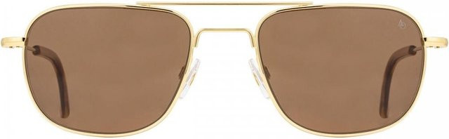 American Optical Checkmate 1bnn Sonnenbrille, Herren, Vollrand, Aviator, Metall, brown - Bild 1