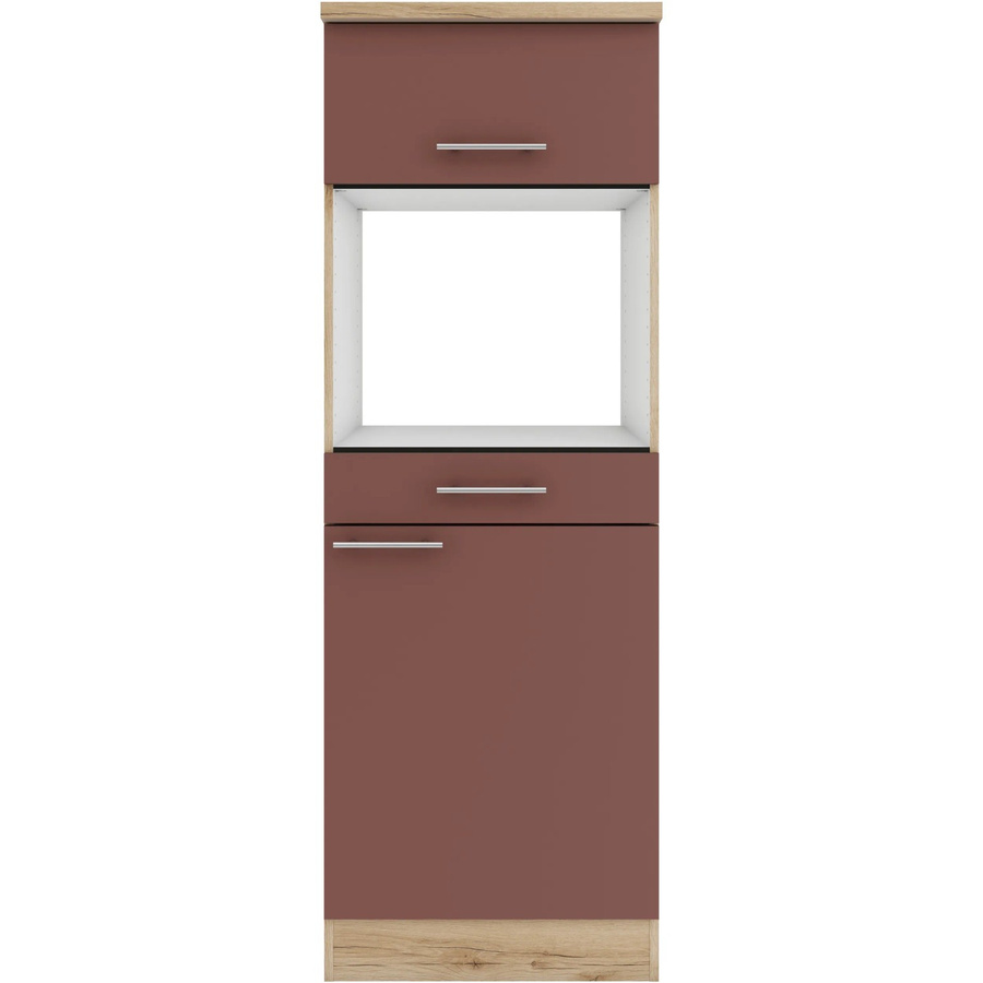 OPTIFIT Bari407 Küchen-Geräteumbauschrank in Rostrot mit modernem Design und matter Oberfläche, Breite: 60 cm - Bild 2