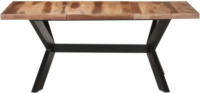 vidaXL Esstisch aus Massivholz in Braun im industriellen Stil, B/T/H: 180 x 90 x 75 cm - Bild 1