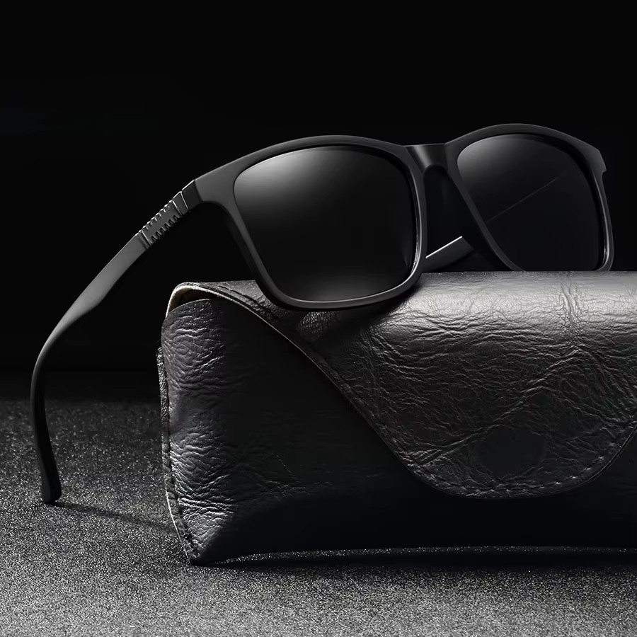 WSZ Sonnenbrille, quadratisch, Vollrand, Kunststoff, schwarz, Unisex - Bild 1