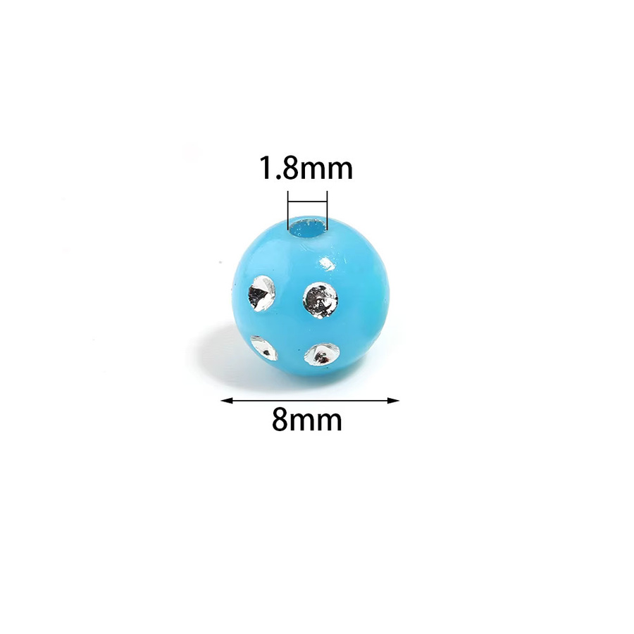 lingsai Spacer Perlen, Acryl, Kristall, Bunt, 8mm - Bild 2