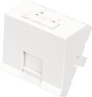 DIGITUS Frontplatte 1-Port Abdeckung, abgewinkelt, weiß, 45 x 45 mm - Bild 1
