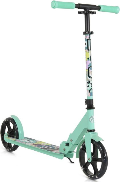 Byox Monster Kinderroller klappbar grün mit LED und PU-Rädern ab 6 Jahren - Bild 1