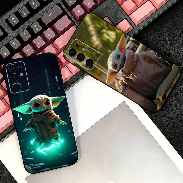 Baby Y-Yoda Handyhülle für Samsung Galaxy S26 S25 S24 S22 S21 S20 S10 S9 S8 S7 S6 Ultra Plus FE Lite in Schwarz - Bild 1