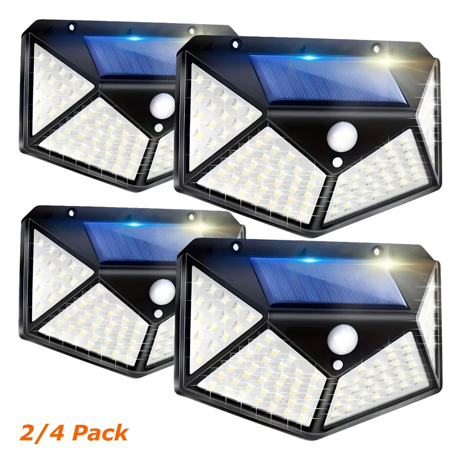 SETONR Solar-Wandleuchten mit Bewegungssensor und 100 LED, IP44 wasserdichte Solar-Außenleuchten in Schwarz für Garten und Terrasse - Bild 9