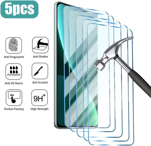 5er Pack Panzerglas Display Schutzfolie für Motorola Moto G22 G31 G41 G42 G52 G53 G54 G60 G62 G71 G72 G73 G82 G84 G71S E32 E32S G60S E22i in Transparent - Bild 1