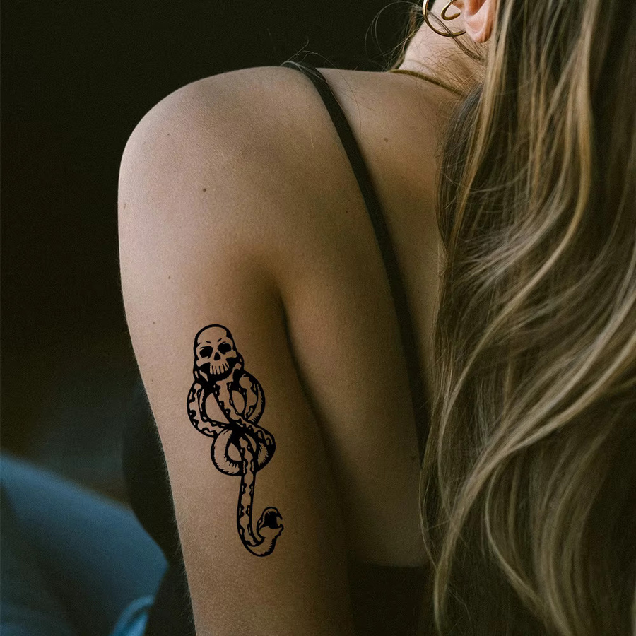 ROCOOART Temporäre Tattoos Death Eater Dark Mark, 10 Stück, Damen - Bild 2