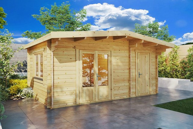 Gartenhaus Super Otto mit Geräteschuppen 2-Raum-Modell B: 5 m, T: 3 m - Bild 1