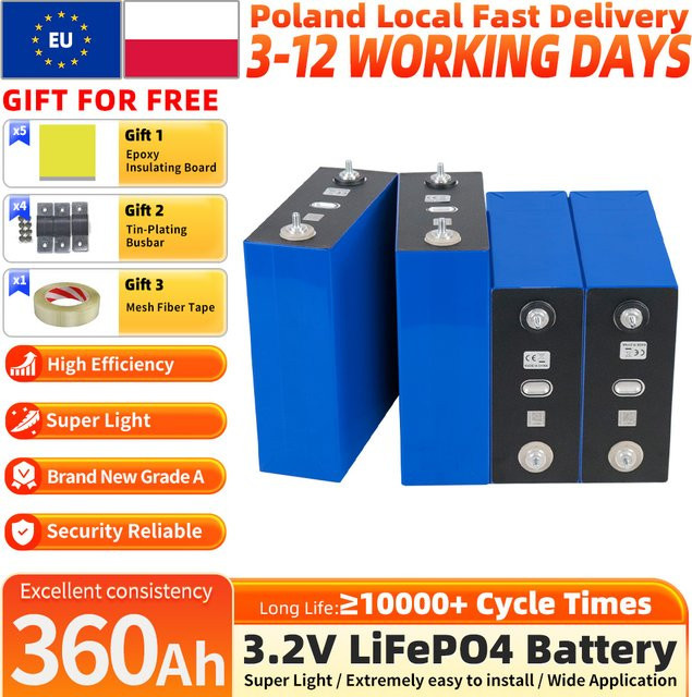 Fullfutura LiFePO4 Lithium-Eisenphosphat-Zelle Klasse A, 3.2V, Wiederaufladbar, Blau - Bild 1