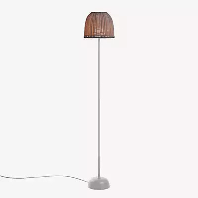 Bover Atticus LED Stehleuchte in Braun aus Metall und Stoff mit Dom-Design - Bild 1